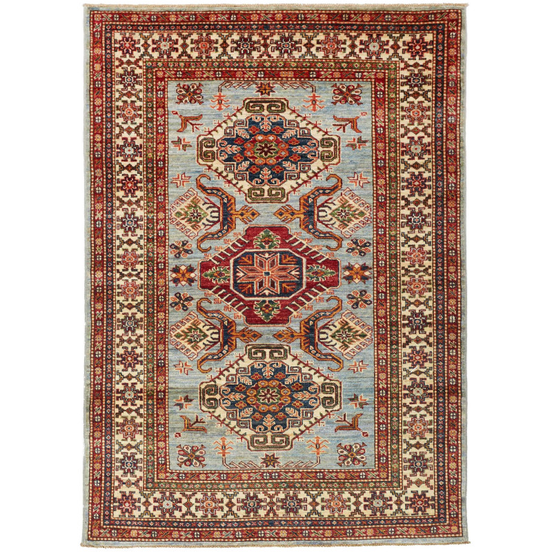 Rug Kazak Fine Pakistan 124x174 Sky Blue Ruby R