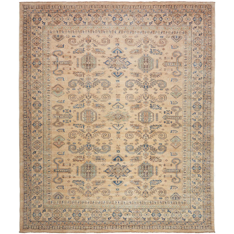 Rug Kazak Fine Pakistan 250x298 Sand Beige Blue