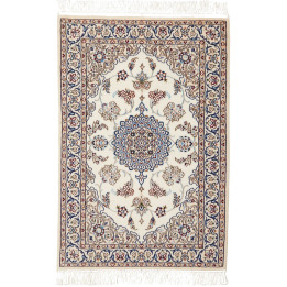 Hand Made Rug Nain 6la Persia 62x93 Ivory Cobal
