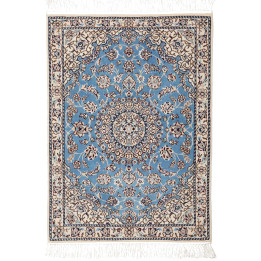 Hand Made Rug Nain 6la Persia 66x90 Light Blue