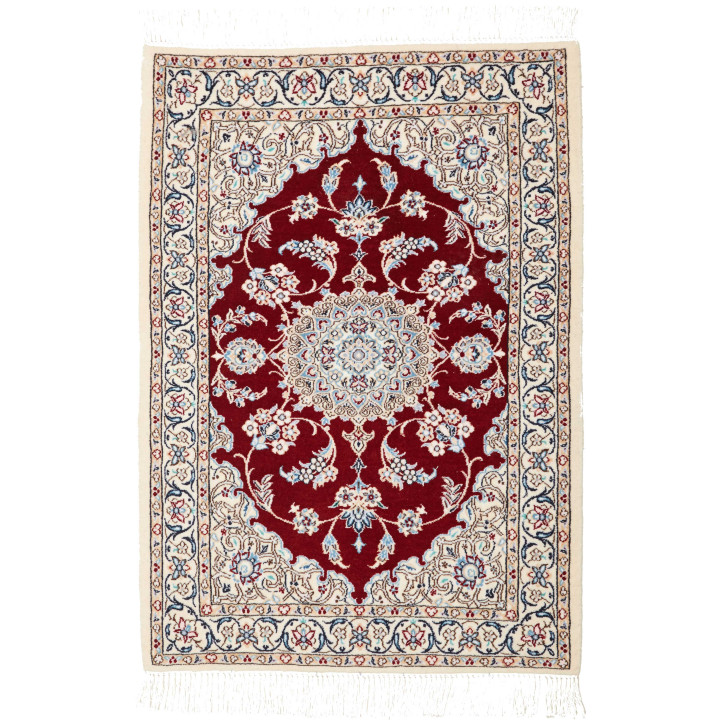 Hand Made Rug Nain 6la Persia 62x93 Dark Red Iv