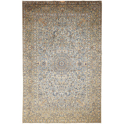 Rug Kashan Persia 250x392 Beige Ivory Cream Sap