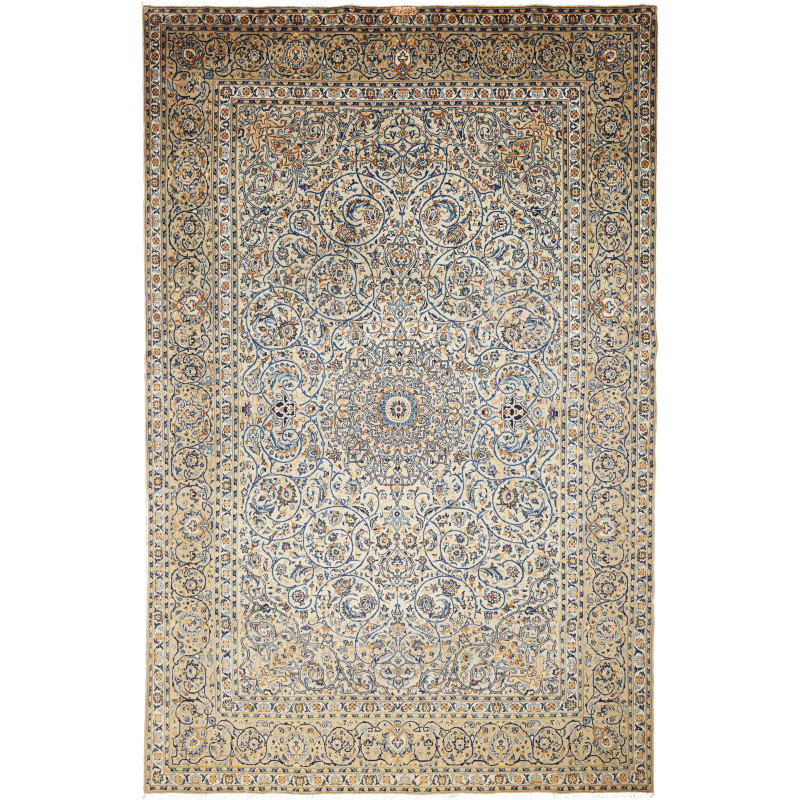 Rug Kashan Persia 250x392 Beige Ivory Cream Sap