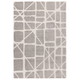 Rug Freja geometric grey beige 80x150 cm