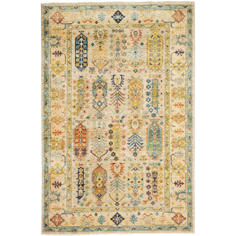 Rug Tribal Pakistan 125x187 Cream Beige Blue Ye