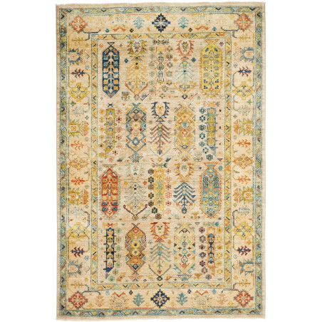 Rug Tribal Pakistan 125x187 Cream Beige Blue Ye