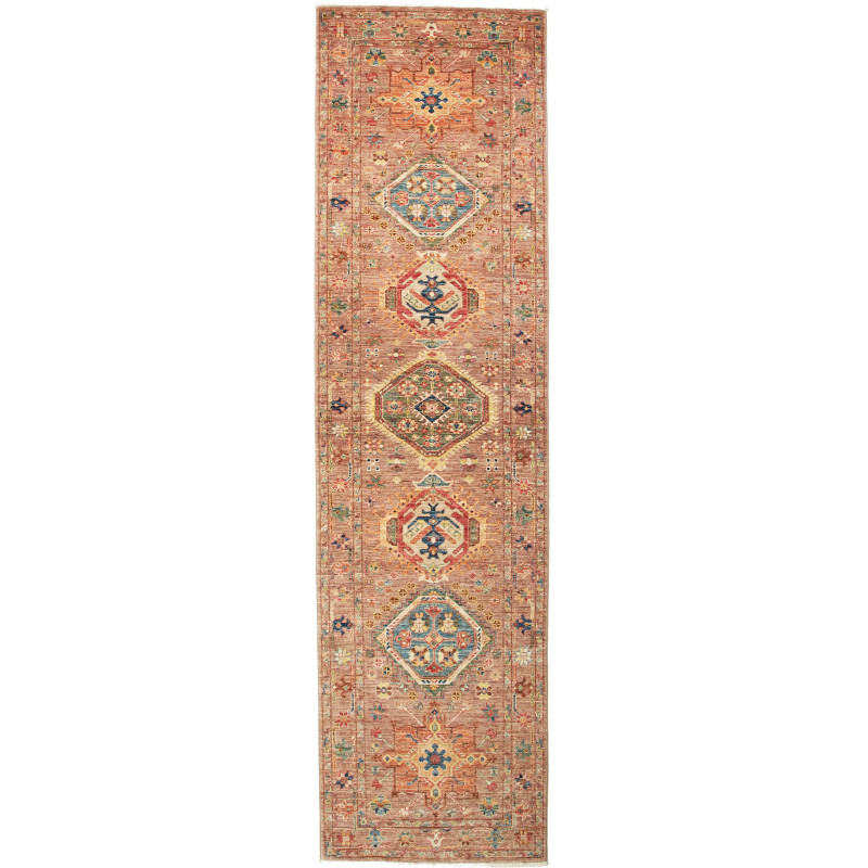 Rug Tribal Pakistan 80x295 Terracotta Orange Bl