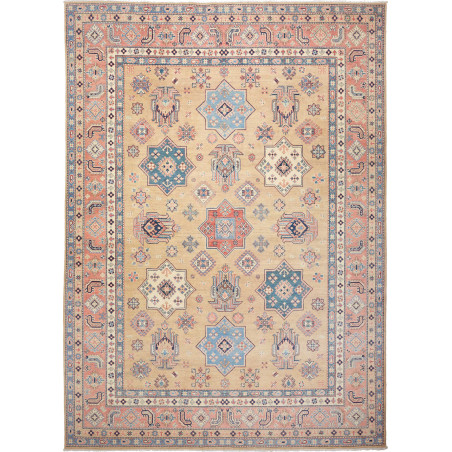 Rug Kazak Afghanistan 268x372 Sand Beige Turquo