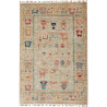 Rug Rubin Pakistan 79x132 Greige Terracotta Blu