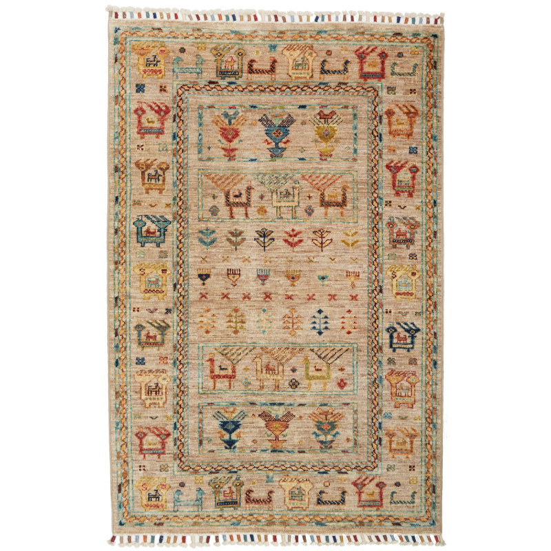 Rug Rubin Pakistan 82x125 Beige Camel Terracott