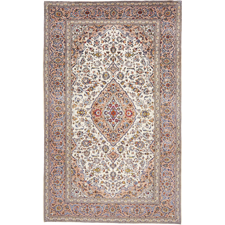 Hand Made Rug Kashan Persia 195x315 Ivory Antiq
