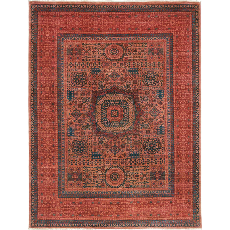 Rug Mamlouk Pakistan 148x199 Terracotta Petrol