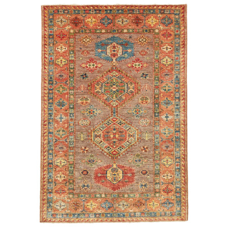 Rug Kazak Fine Pakistan 124x186 Earthy Brown Or