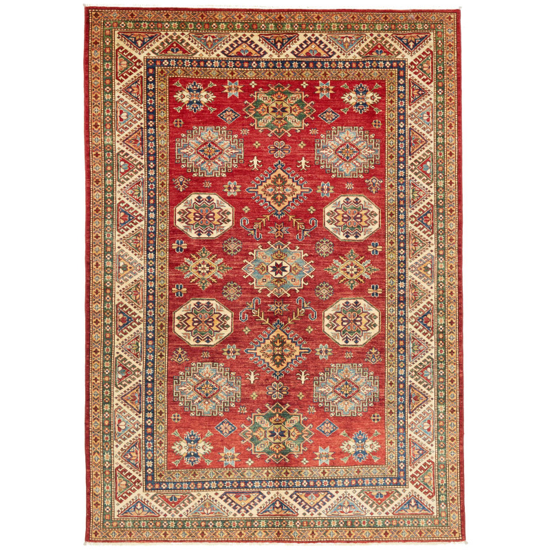Rug Kazak Fine Pakistan 177x248 Deep Red Cream