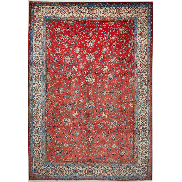 Hand Made Rug Sarough Persia 270x390 Red Ivory