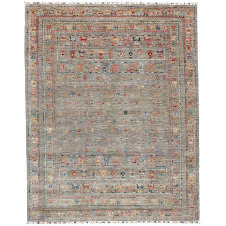 Rug Rubin Pakistan 244x306 Gray Beige Red Blue