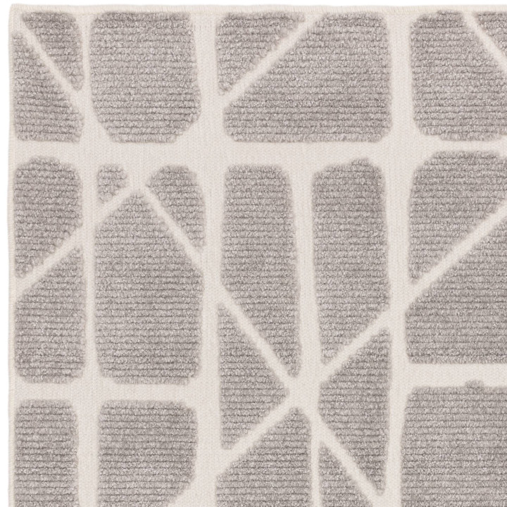 Rug Freja geometric grey beige 80x150 cm