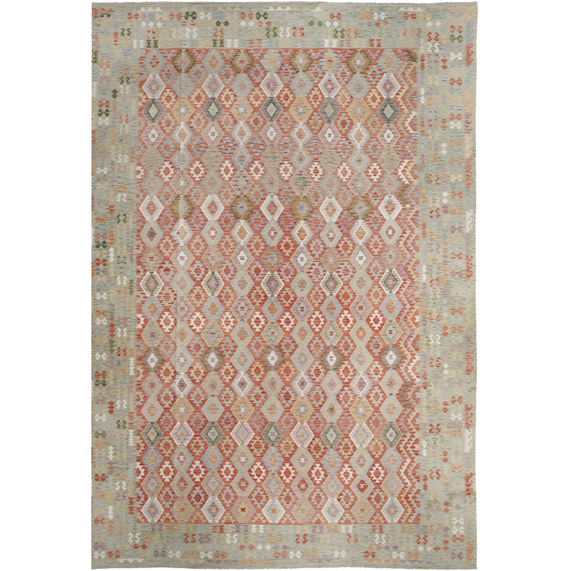 Rug Kilim Afghanistan 410x594 Sage Green Terrac
