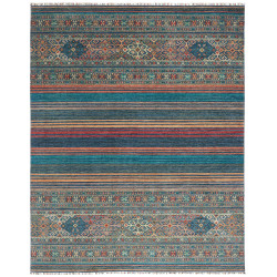Rug Rubin Pakistan 245x304 Petrol Blue Terracot