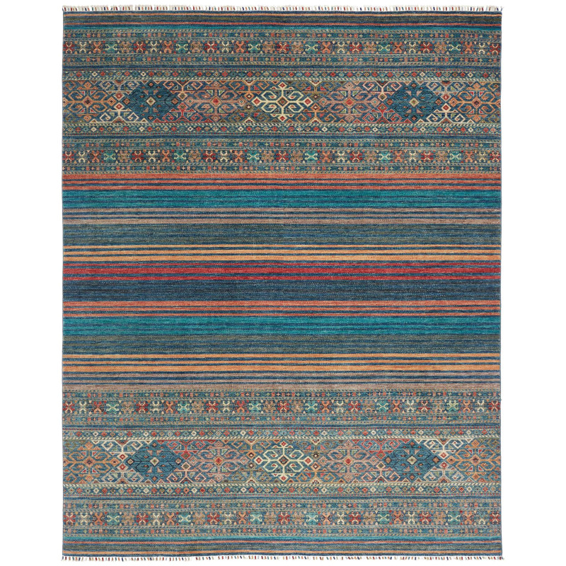 Rug Rubin Pakistan 245x304 Petrol Blue Terracot