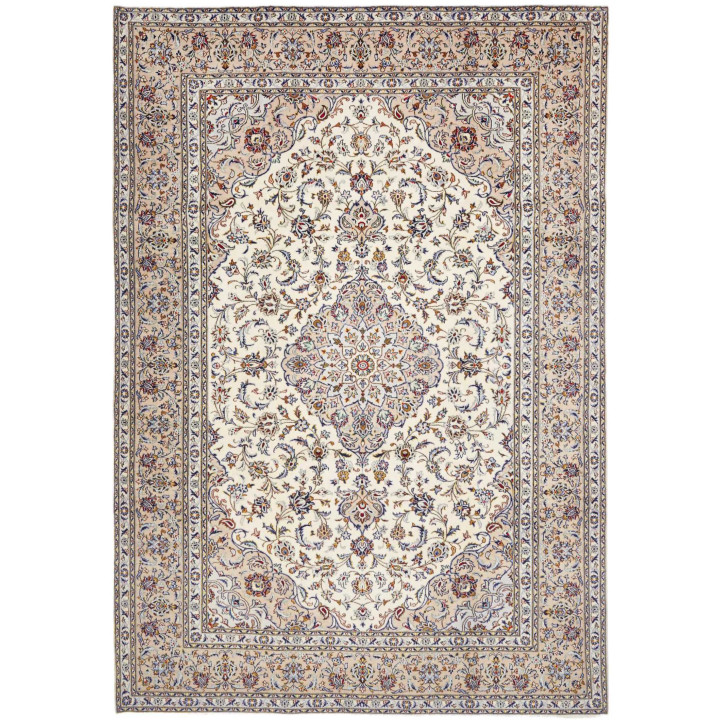Tappeto Originale Kashan Persia 243x350 Beige B