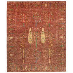 Rug Shahi Pakistan 247x295 Terracotta Green Blu