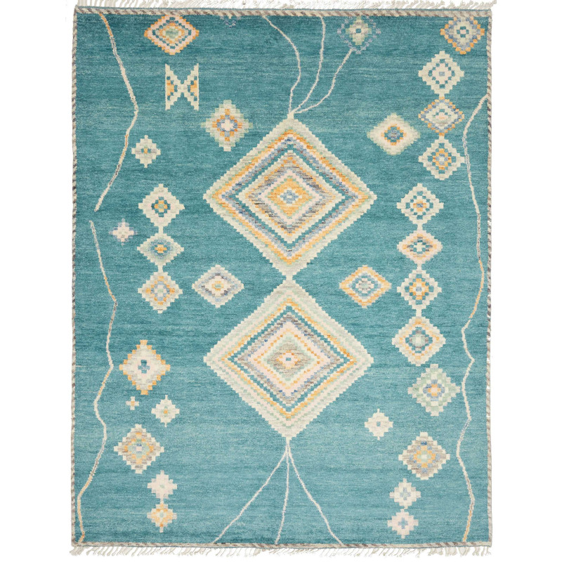 Rug Gabbeh Marrakech Pakistan 243x310 Teal Blue