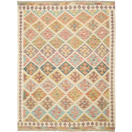 Hand Made Rug Kilim Afghanistan 152x207 Beige M