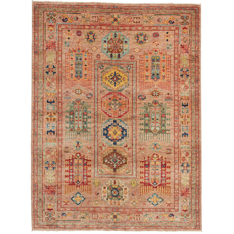 Rug Tribal Pakistan 151x203 Terracotta Blue Red