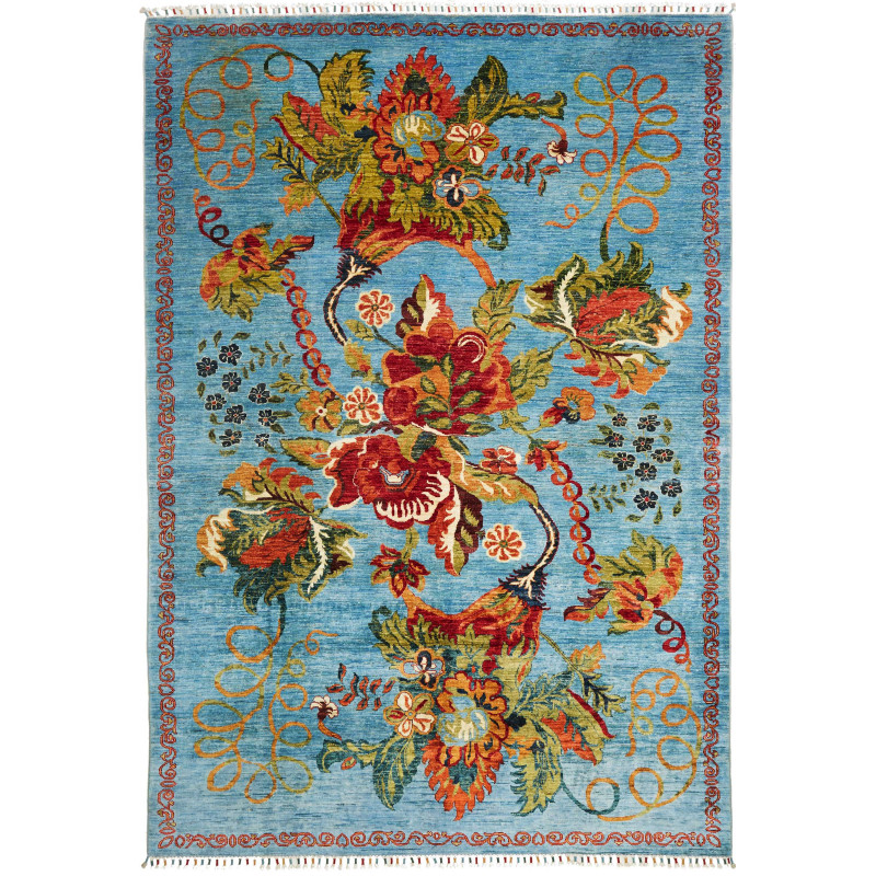 Rug Ziegler Fine Pakistan 210x303 Turquoise Blu