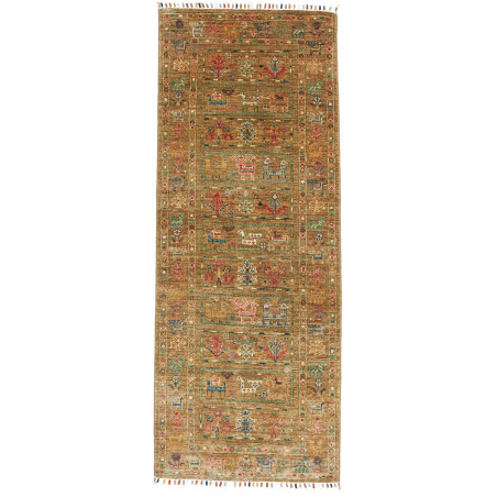 Rug Rubin Pakistan 72x187 Earthy Brown Olive Gr