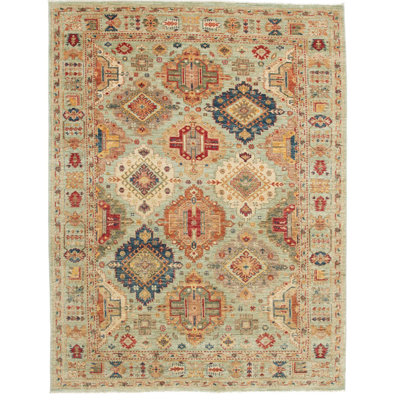 Rug Tribal Pakistan 169x224 Aqua Green Terracot