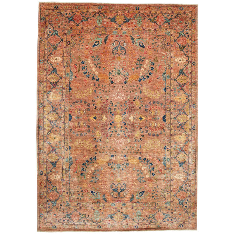 Rug Shahi Fine Pakistan 208x295 Terracotta Blue