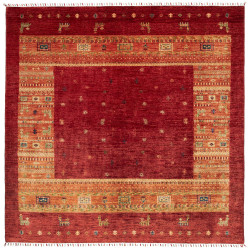 Rug Siva Pakistan 203x200 Dark Red Orange Beige