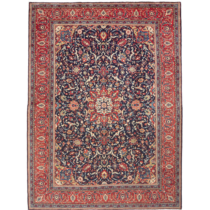 Tappeto Originale Mahal Persia 270x365 Blu Nott