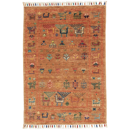 Rug Rubin Pakistan 60x89 Terracotta Orange Mult