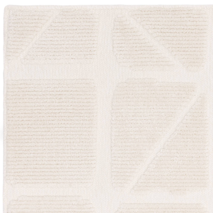 Rug Freja geometric white light beige 80x150 cm
