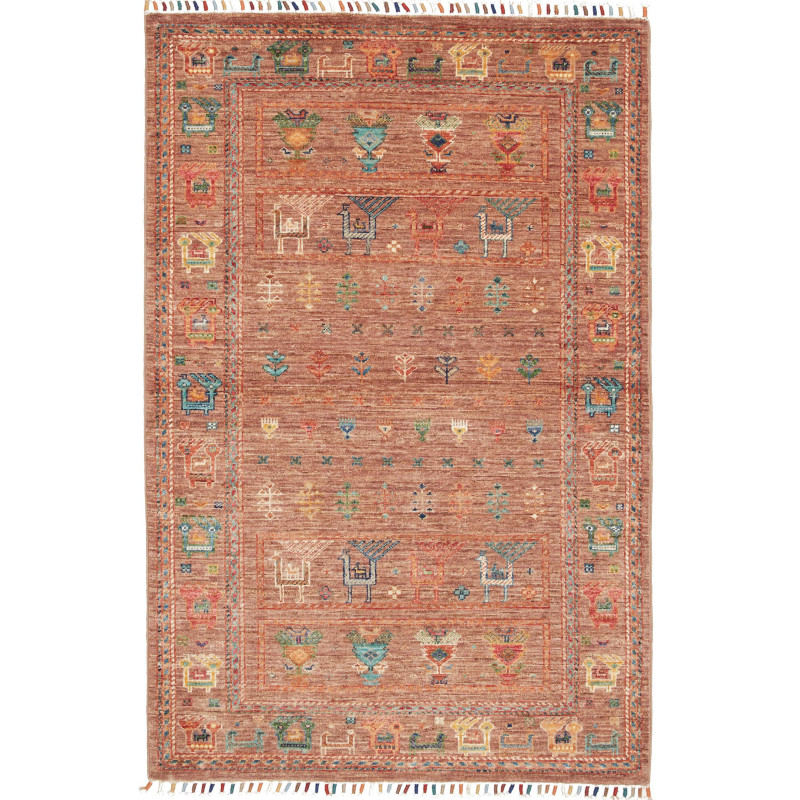 Rug Rubin Pakistan 98x149 Terracotta Rust Orang