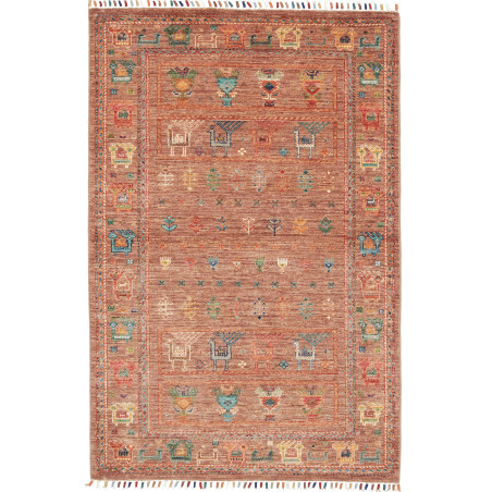 Rug Rubin Pakistan 98x149 Terracotta Rust Orang