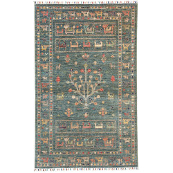 Rug Rubin Pakistan 99x158 Teal Blue Green Terra