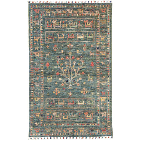 Rug Rubin Pakistan 99x158 Teal Blue Green Terra