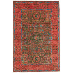 Rug Mamlouk Pakistan 81x123 Red Terracotta Turq
