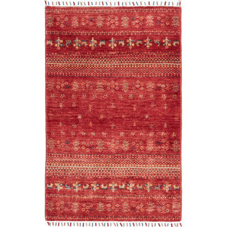 Rug Siva Pakistan 77x124 Brick Red Beige Dark B