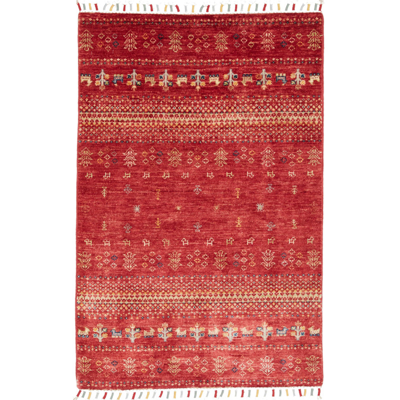 Rug Siva Pakistan 81x123 Terracotta Red Beige B