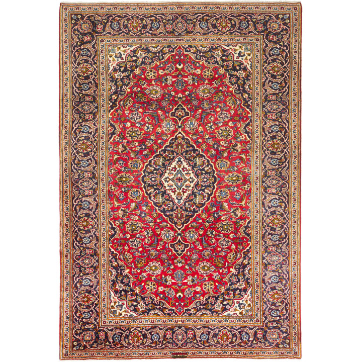 Hand Made Rug Ardakan Persia 205x304 Red Dark B