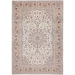 Hand Made Rug Kashan Persia 240x348 Ivory Red