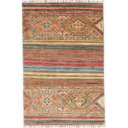 Rug Rubin Pakistan 79x120 Terracotta Red Gold B