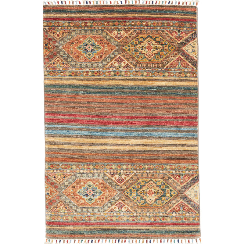 Rug Rubin Pakistan 79x120 Terracotta Red Gold B