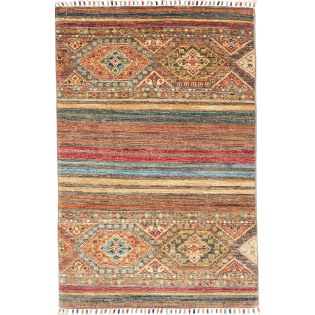 Rug Rubin Pakistan 79x120 Terracotta Red Gold B
