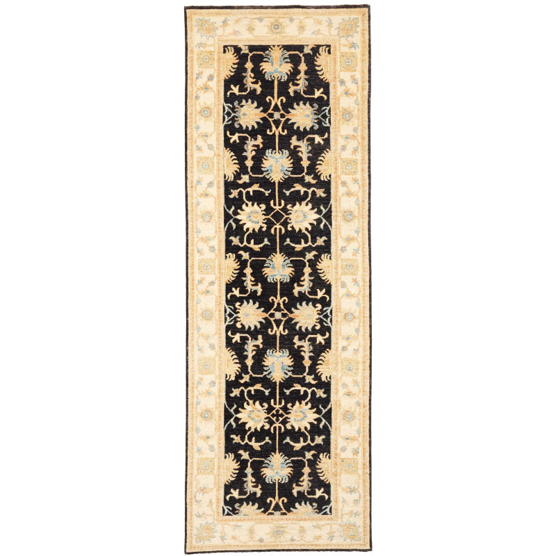 Rug Ziegler Fine Pakistan 85x254 Black Cream Go